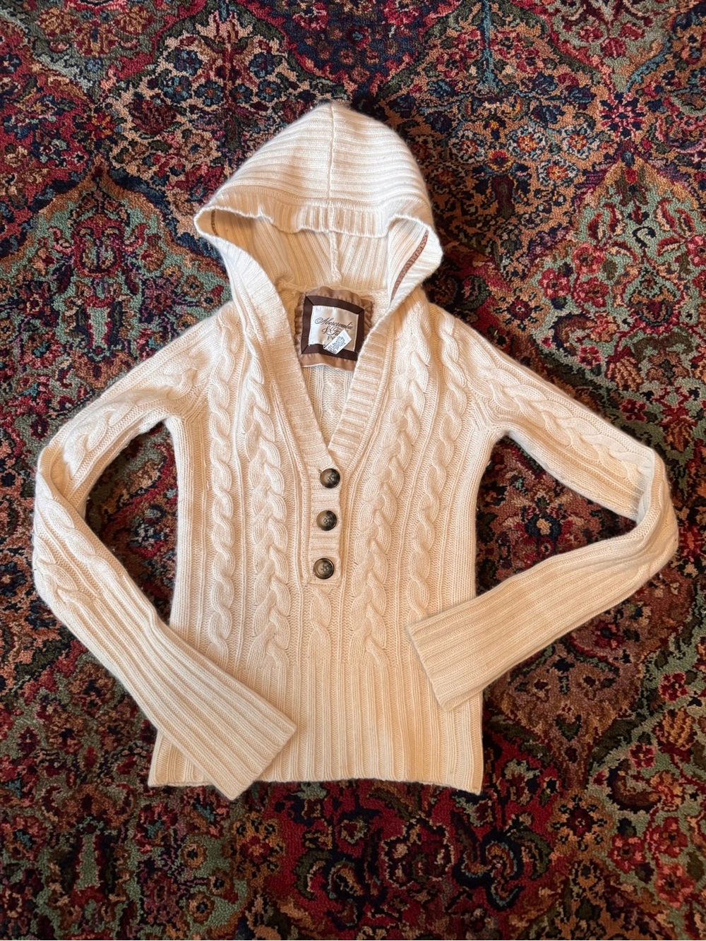 Vintage Y2K Abercrombie rabbit wool corded hoodie
